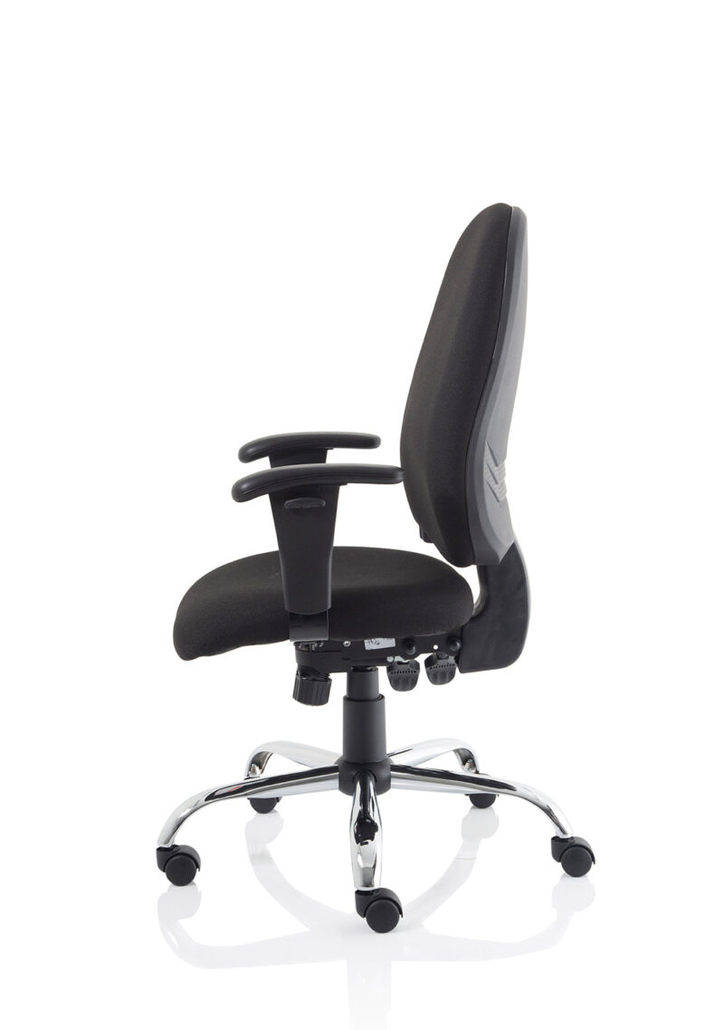 Lisbon Medium Back Task Operator Office Chair with Height Adjustable Arms - Image 5