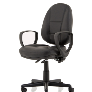 Jackson Medium Back Black Leather Task Operator Office Chair - Image 14