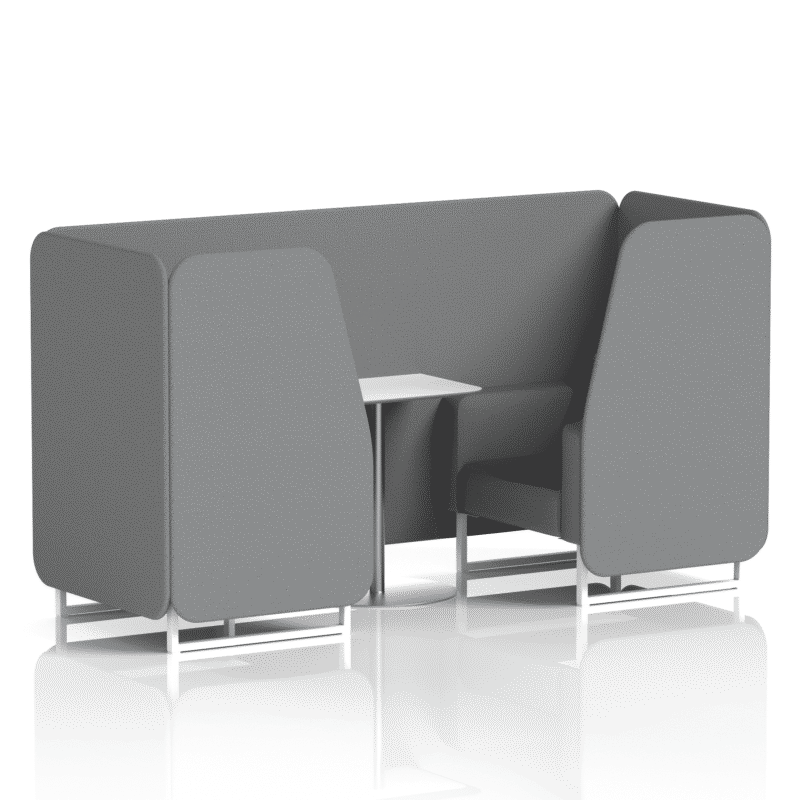 Brixworth Booth With White Legs And White Table In Single Tone - Image 23