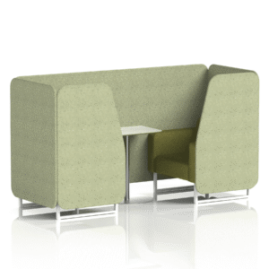 Brixworth Booth With White Legs And White Table In Two Tone - Image 2