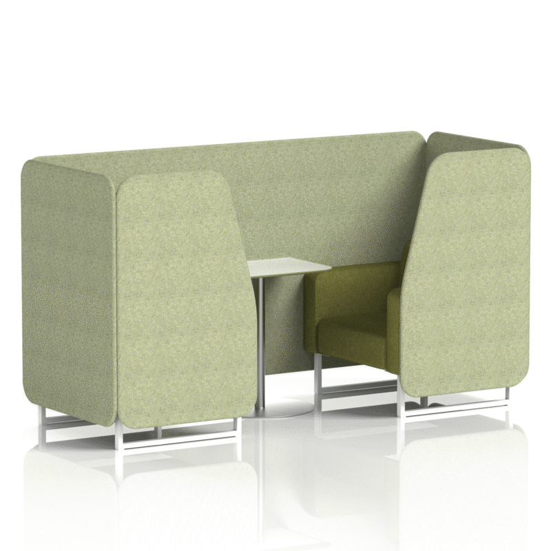 Brixworth Booth With White Legs And White Table In Two Tone - Image 2