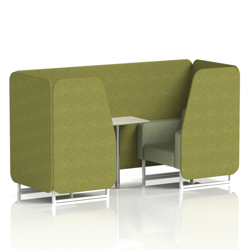 Brixworth Booth With White Legs And White Table In Two Tone - Image 4
