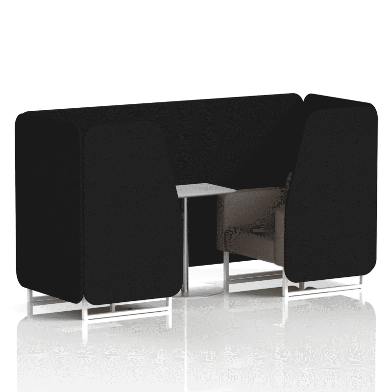 Brixworth Booth With White Legs And White Table In Two Tone - Image 9