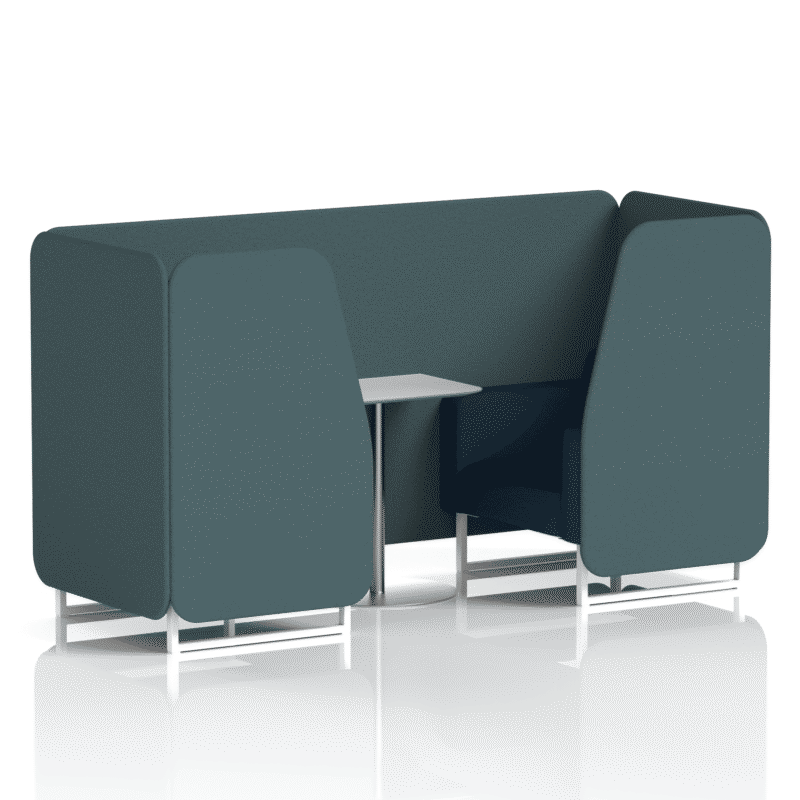 Brixworth Booth With White Legs And White Table In Two Tone - Image 11