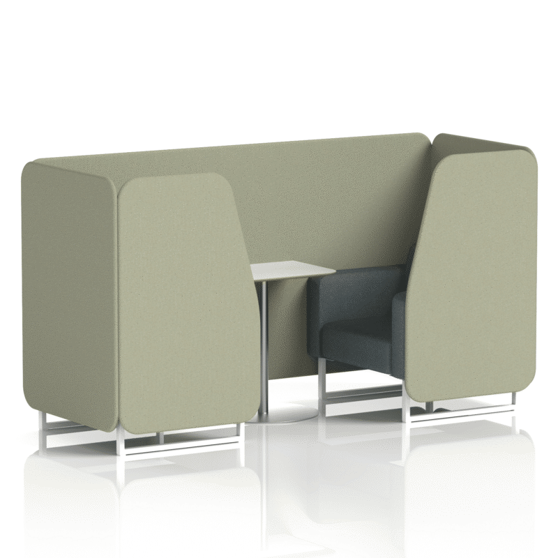 Brixworth Booth With White Legs And White Table In Two Tone - Image 15