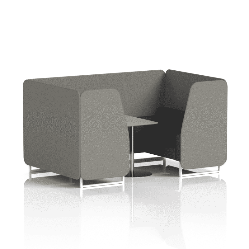 Brixworth Booth With White Legs And Grey Table In Two Tone - Image 40