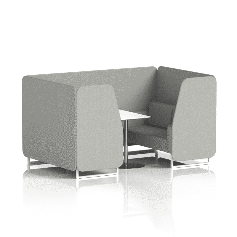 Brixworth Booth With White Legs And White Table In Single Tone - Image 58
