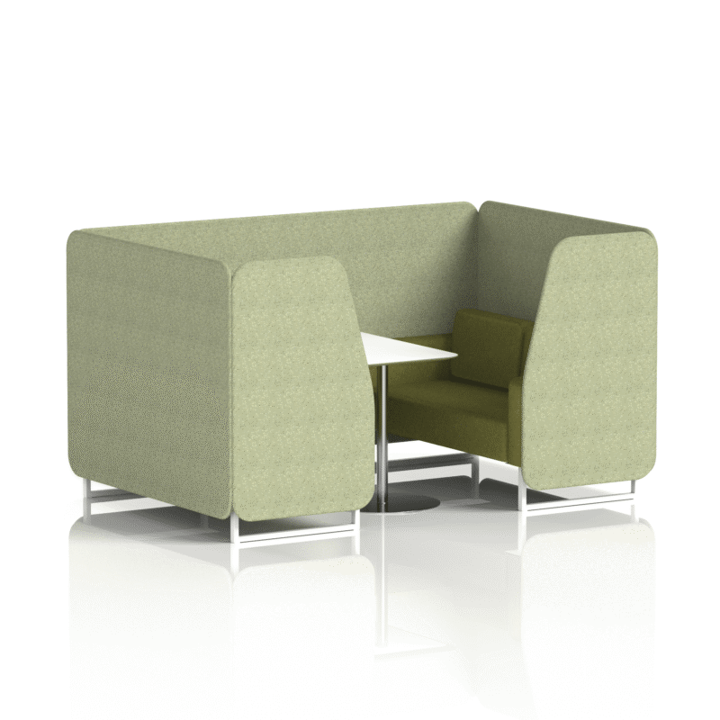 Brixworth Booth With White Legs And White Table In Two Tone - Image 31