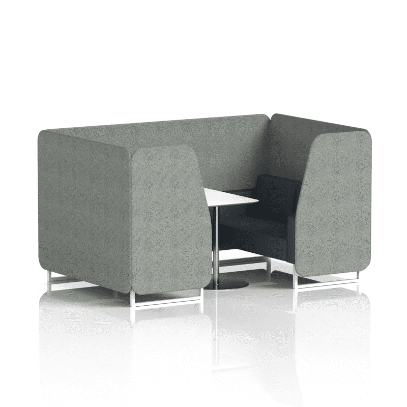 Brixworth Booth With White Legs And White Table In Two Tone - Image 35