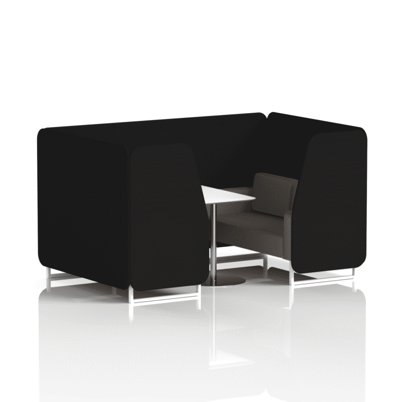 Brixworth Booth With White Legs And White Table In Two Tone - Image 39