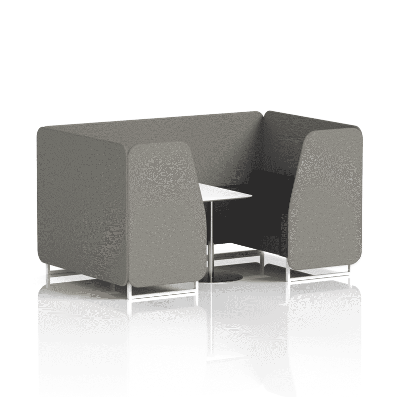 Brixworth Booth With White Legs And White Table In Two Tone - Image 40