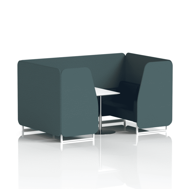 Brixworth Booth With White Legs And White Table In Two Tone - Image 41
