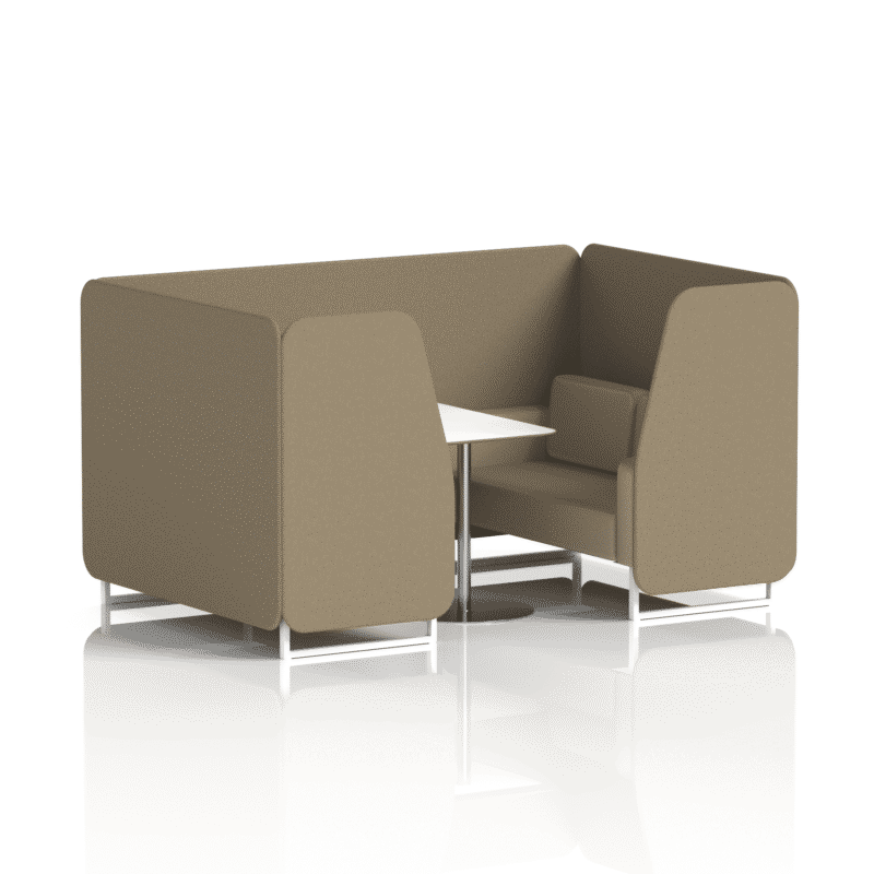 Brixworth Booth With White Legs And White Table In Two Tone - Image 43