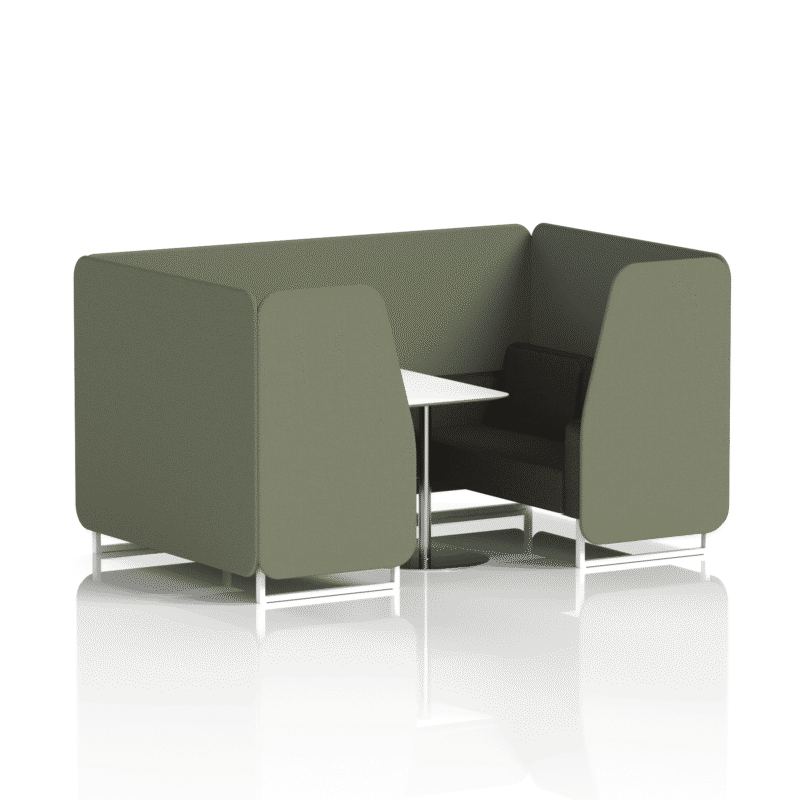 Brixworth Booth With White Legs And White Table In Two Tone - Image 44