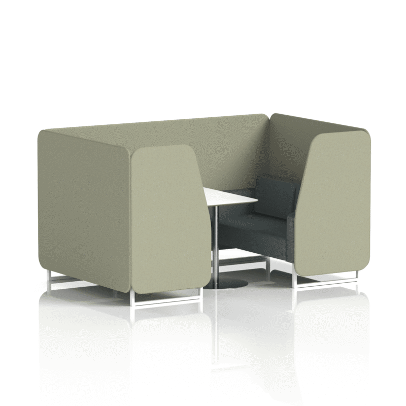 Brixworth Booth With White Legs And White Table In Two Tone - Image 45