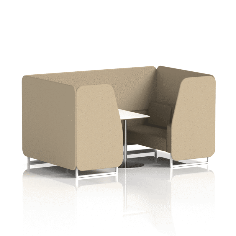 Brixworth Booth With White Legs And White Table In Two Tone - Image 47