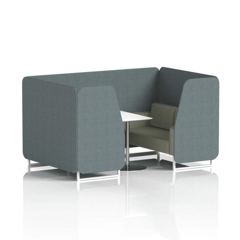 Brixworth Booth With White Legs And White Table In Two Tone - Image 48