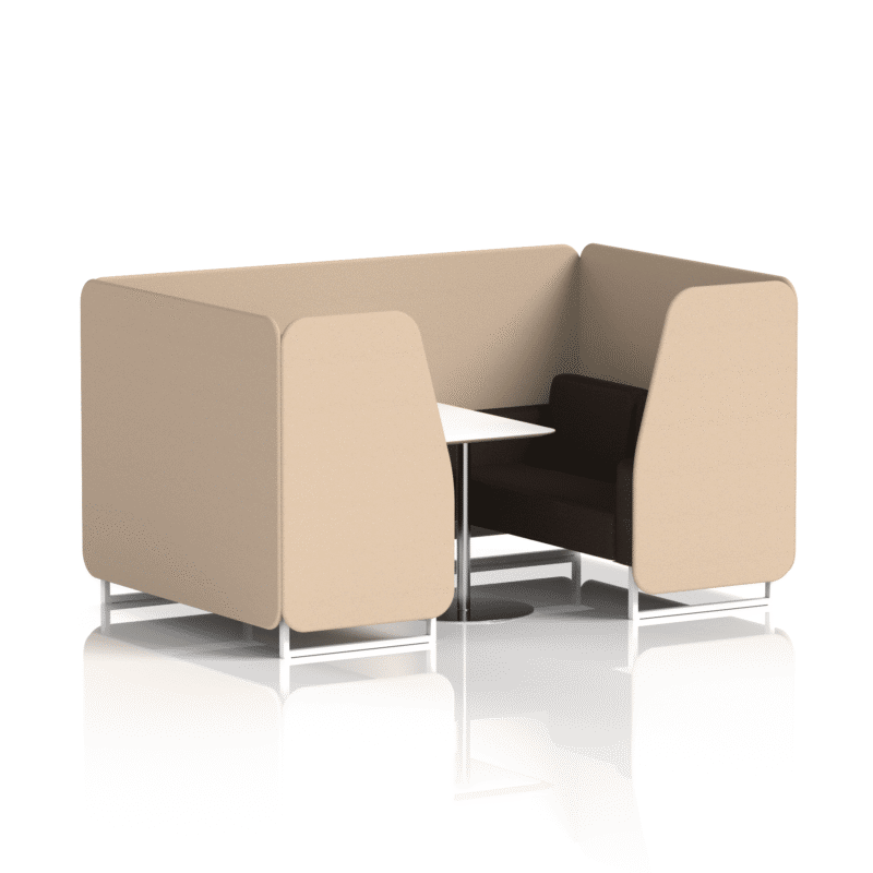Brixworth Booth With White Legs And White Table In Two Tone - Image 49