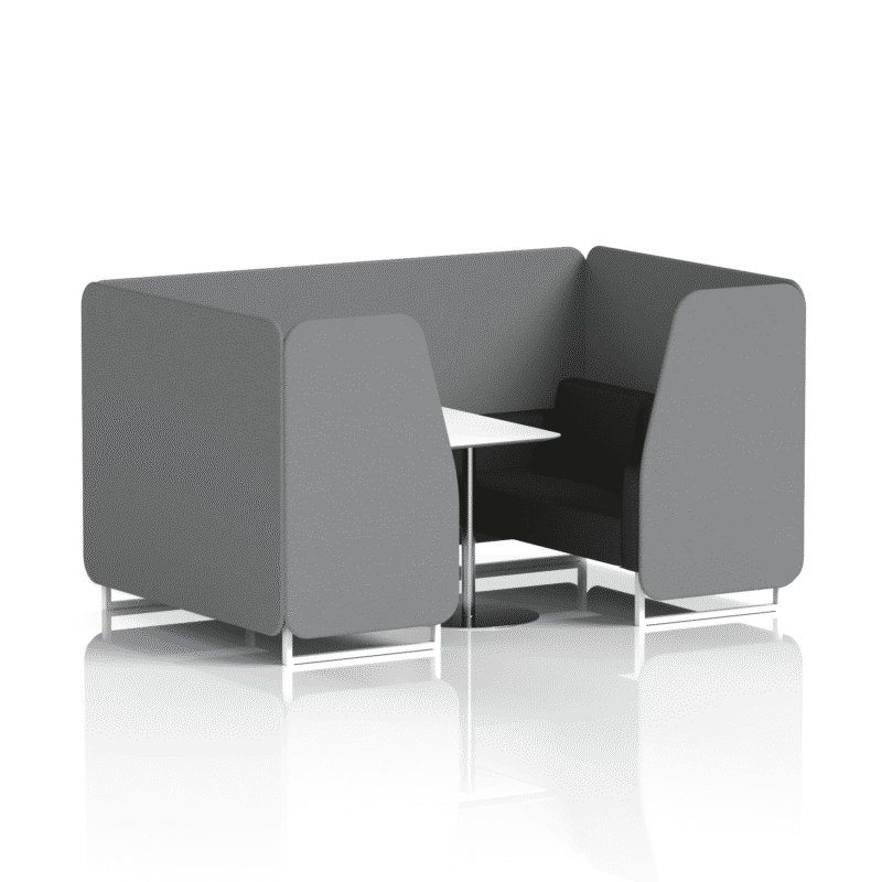 Brixworth Booth With White Legs And White Table In Two Tone - Image 53