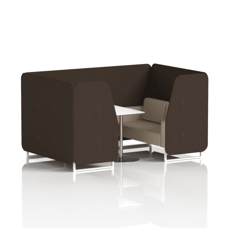 Brixworth Booth With White Legs And White Table In Two Tone - Image 54