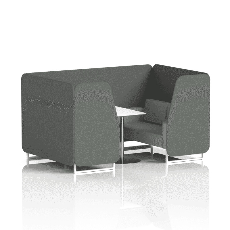 Brixworth Booth With White Legs And White Table In Two Tone - Image 56