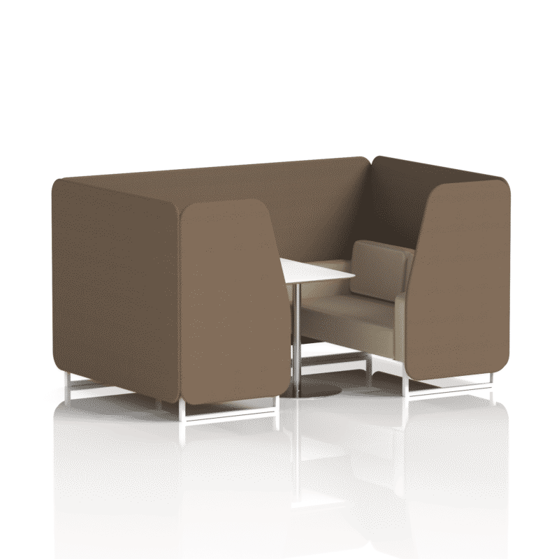 Brixworth Booth With White Legs And White Table In Two Tone - Image 57
