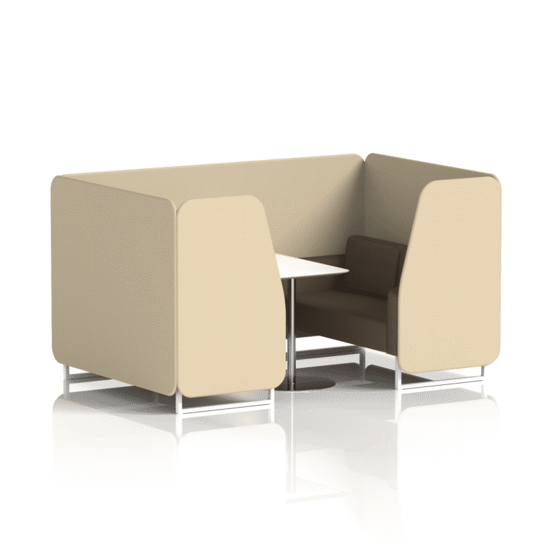 Brixworth Booth With White Legs And White Table In Two Tone - Image 60