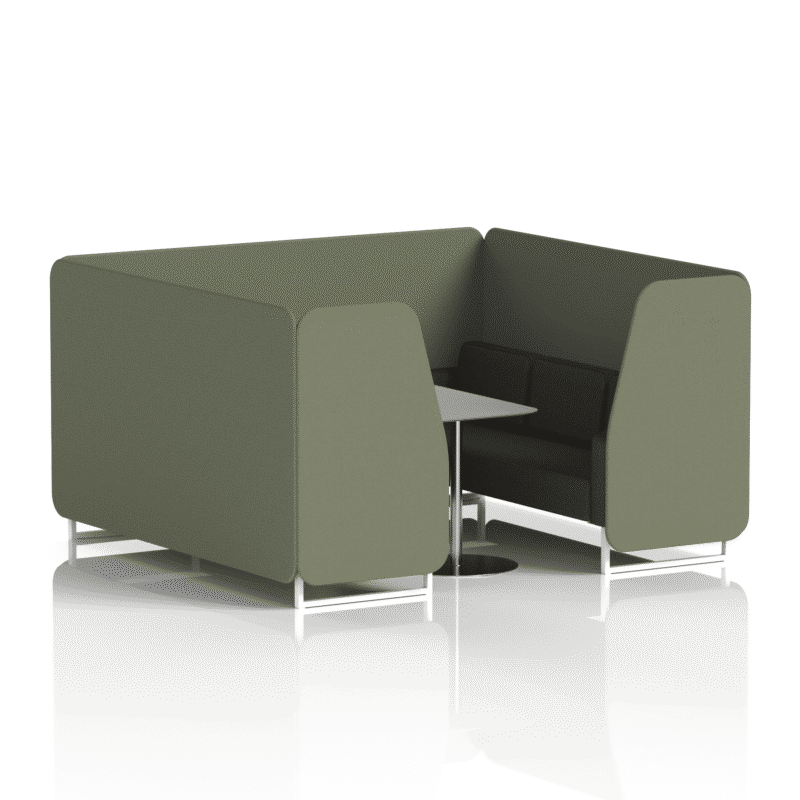 Brixworth Booth With White Legs And Grey Table In Two Tone - Image 74