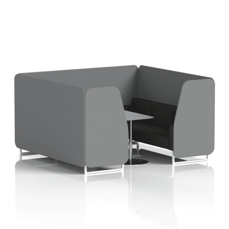 Brixworth Booth With White Legs And Grey Table In Two Tone - Image 83
