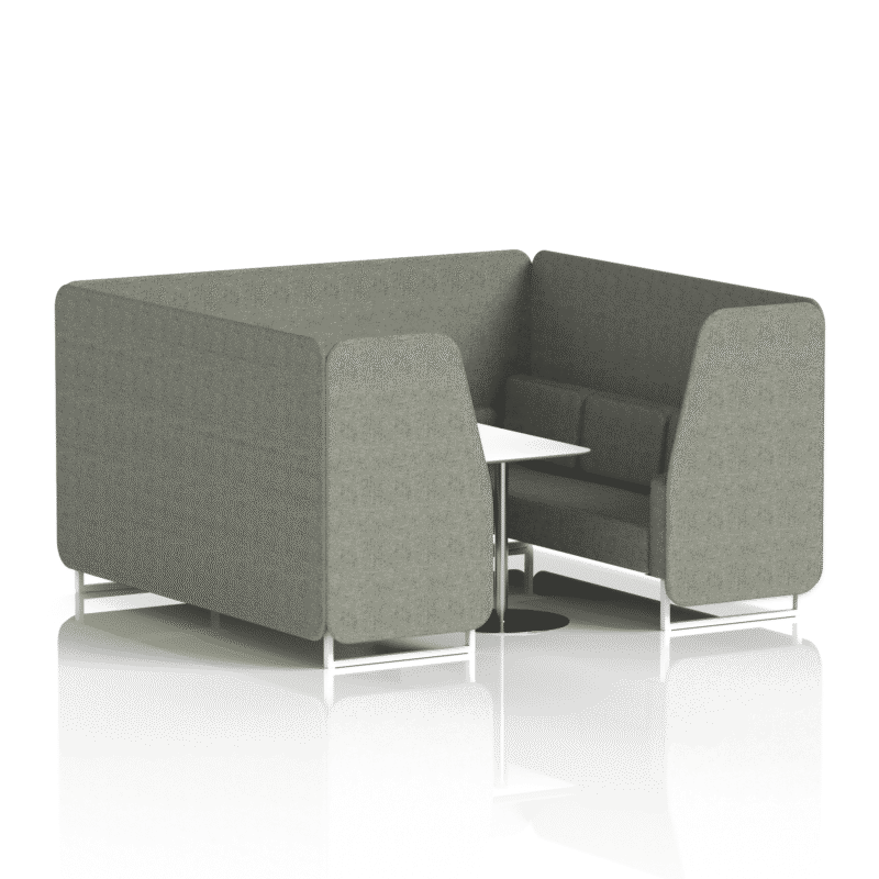 Brixworth Booth With White Legs And White Table In Single Tone - Image 66