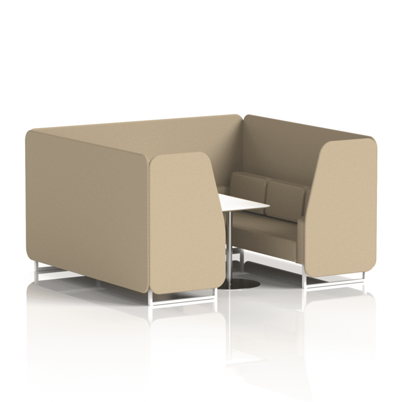 Brixworth Booth With White Legs And White Table In Single Tone - Image 77