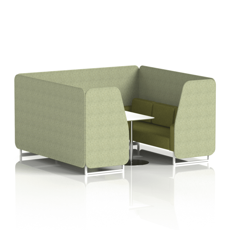 Brixworth Booth With White Legs And White Table In Two Tone - Image 61