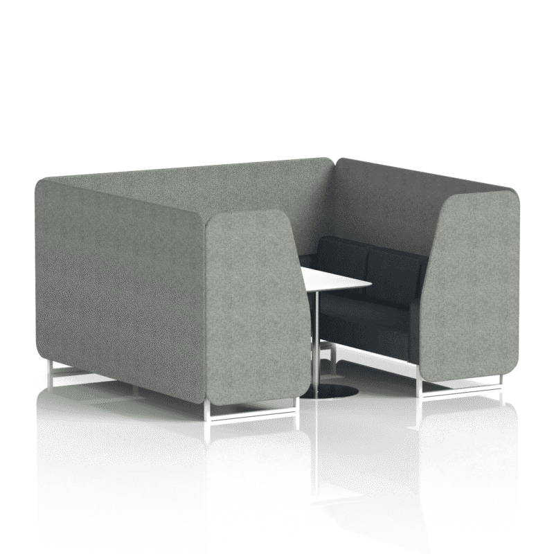 Brixworth Booth With White Legs And White Table In Two Tone - Image 65