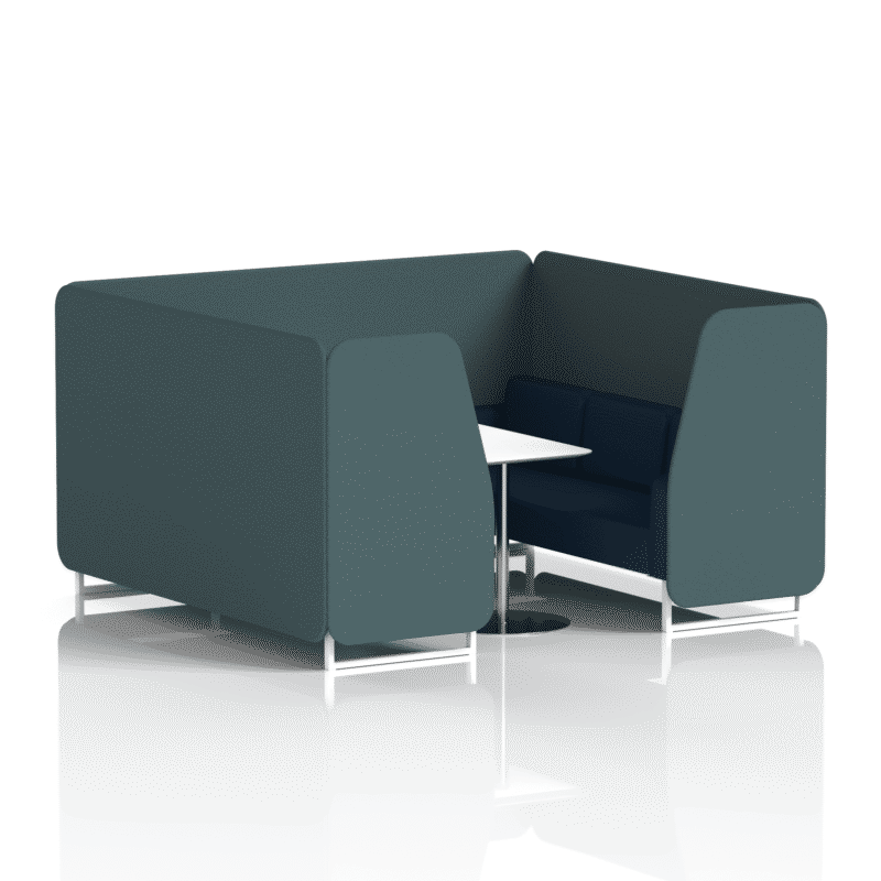 Brixworth Booth With White Legs And White Table In Two Tone - Image 71