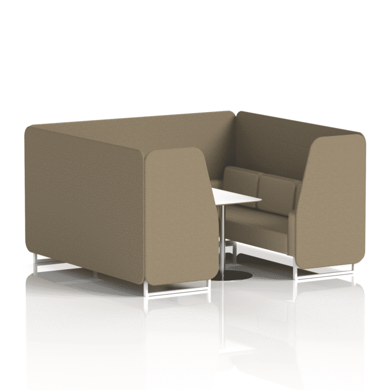Brixworth Booth With White Legs And White Table In Two Tone - Image 73
