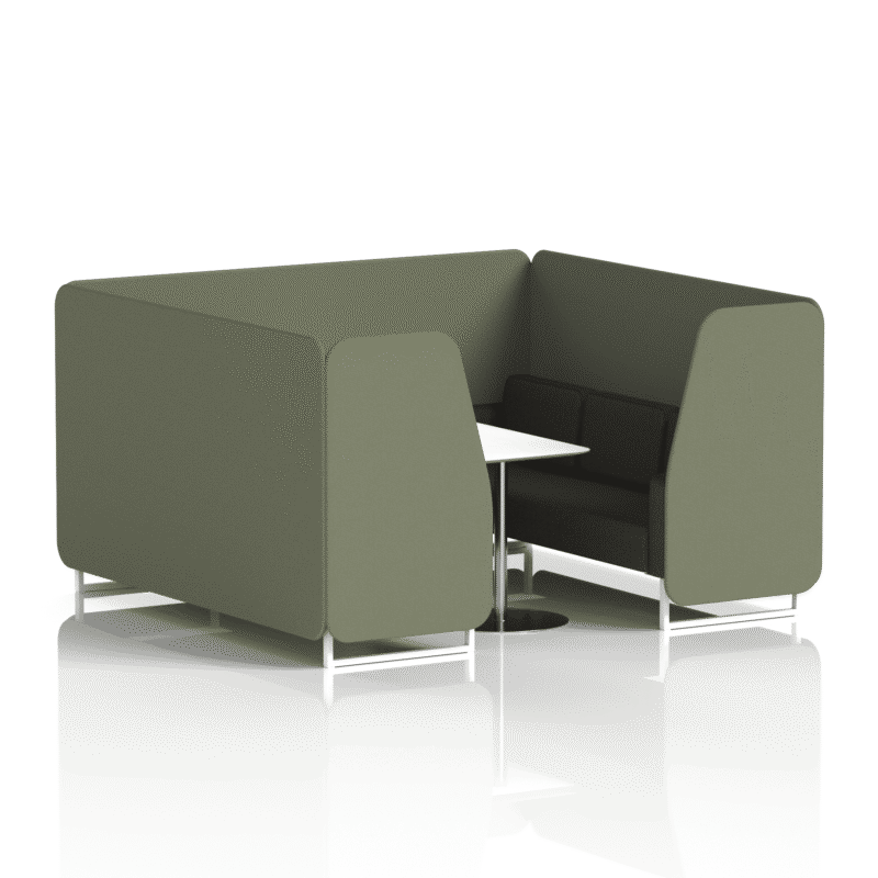 Brixworth Booth With White Legs And White Table In Two Tone - Image 74