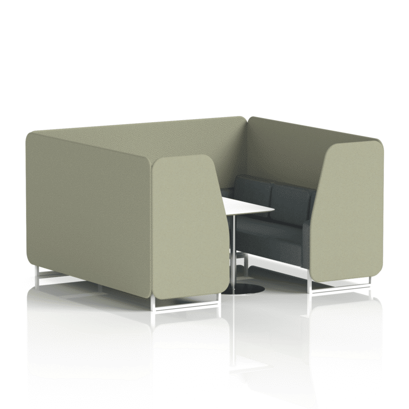 Brixworth Booth With White Legs And White Table In Two Tone - Image 75