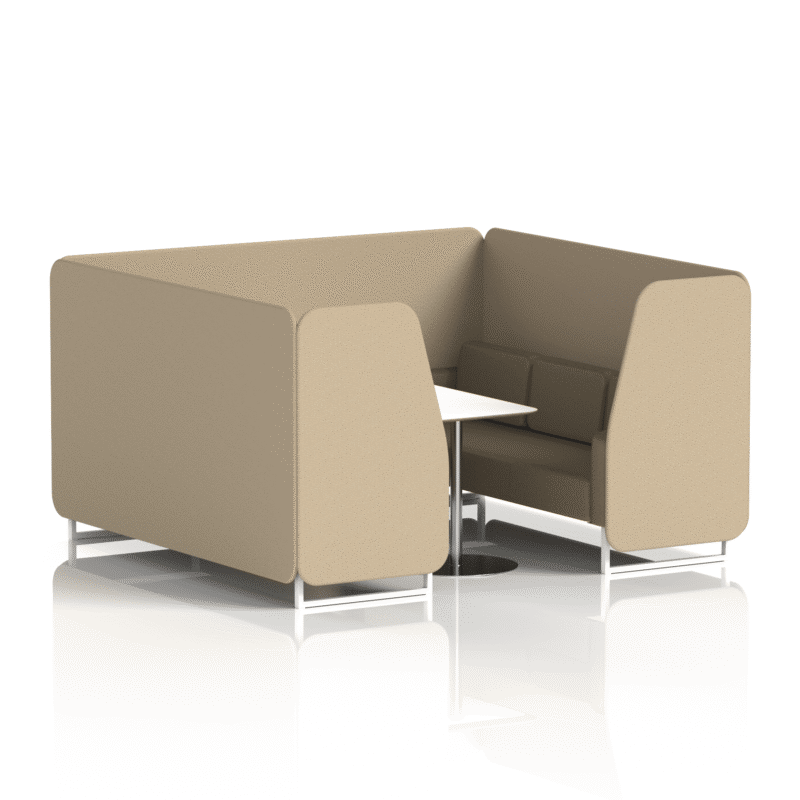 Brixworth Booth With White Legs And White Table In Two Tone - Image 77