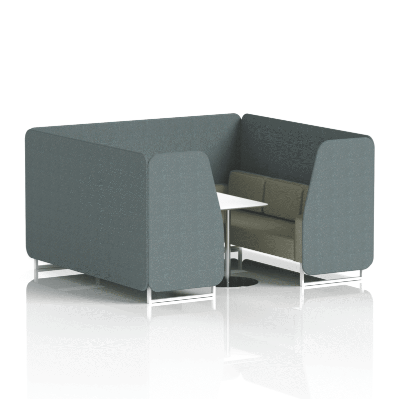 Brixworth Booth With White Legs And White Table In Two Tone - Image 78