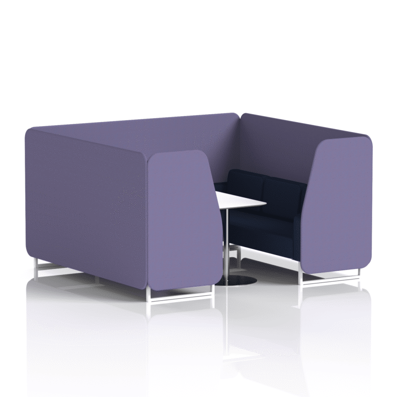 Brixworth Booth With White Legs And White Table In Two Tone - Image 82