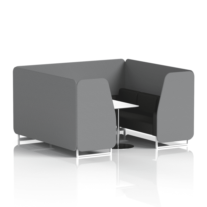 Brixworth Booth With White Legs And White Table In Two Tone - Image 83