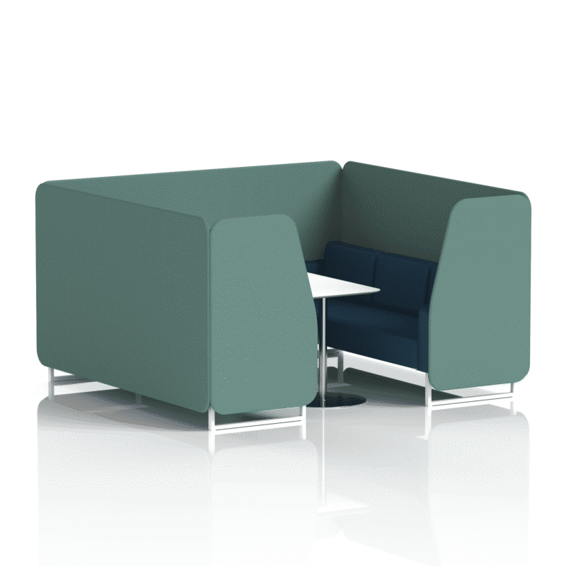 Brixworth Booth With White Legs And White Table In Two Tone - Image 85