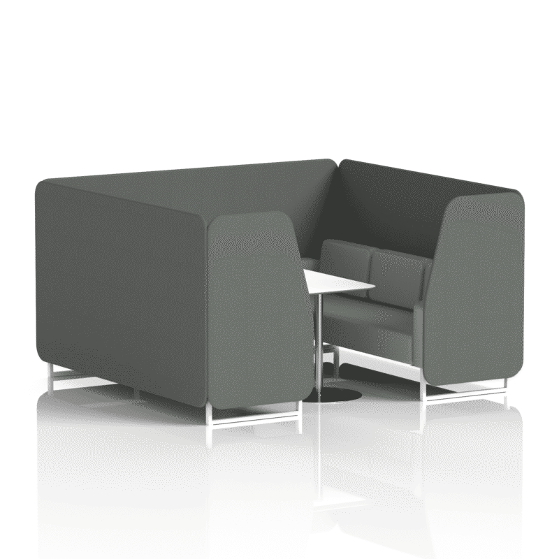 Brixworth Booth With White Legs And White Table In Two Tone - Image 86