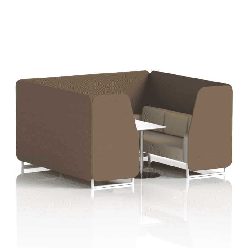Brixworth Booth With White Legs And White Table In Two Tone - Image 87