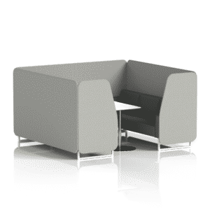 Brixworth Booth With White Legs And White Table In Two Tone - Image 88