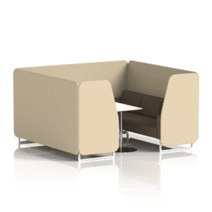 Brixworth Booth With White Legs And White Table In Two Tone - Image 90