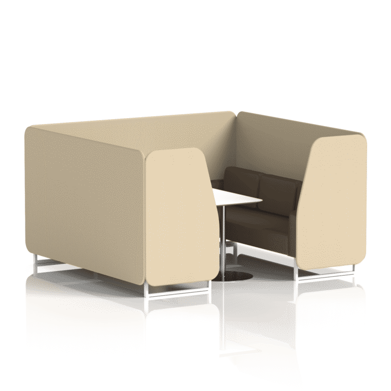 Brixworth Booth With White Legs And White Table In Two Tone - Image 90