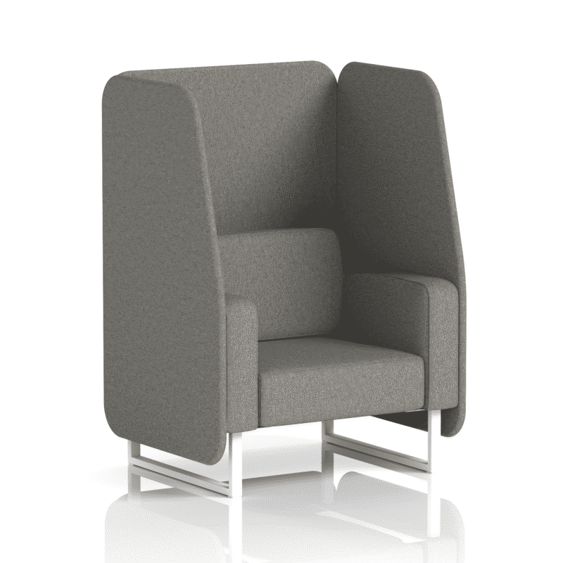 Brixworth Open Booth With White Legs in Single Tone - Image 11