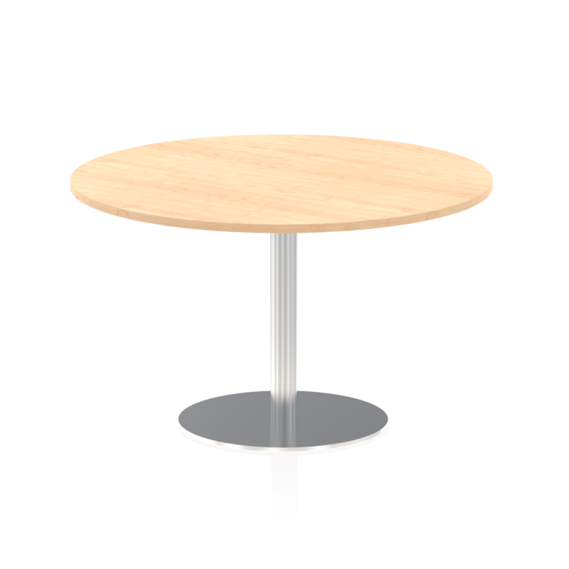 Italia Round Poseur Table Silver Leg - Image 40