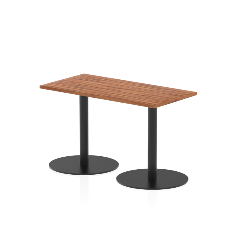 Italia Slimline Rectangular Poseur Table Black Leg - Image 2